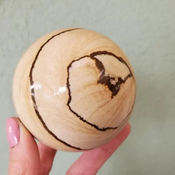 Sandstone Biggs Wood Grain Picture Jasper Sphere 516 grams75mm